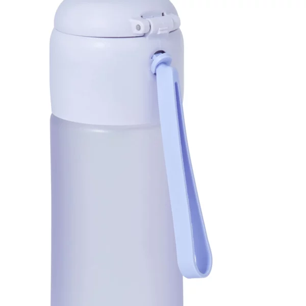 One-Touch Hydration Buddy – 650ml Clear Exercise Water Bottle with Carry Strap (Purple) - Image 5